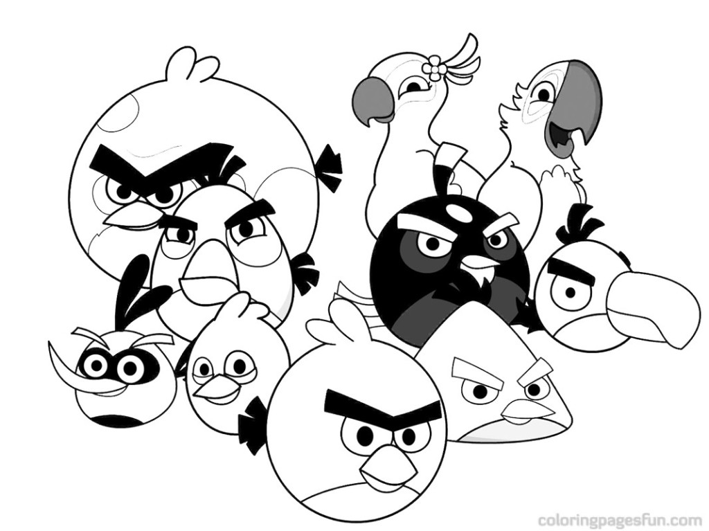 Plansa de colorat cu Angry Birds 2 69